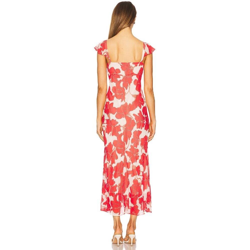 RAILS Women's Marigold Dress Size M In Scarlet Hibiscus - Picture 3 of 15
